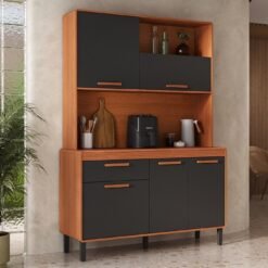 Kit Cozinha Dunas 1,40 m Cinamomo/Grafite - ITATIAIA