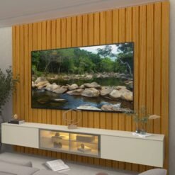 Home Suspenso até 85" Majestade 230 Naturale com Nicho Luminare Off White - GELIUS