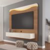 Painel até 75" Lumiere Cinamomo/Off White - ARTELY