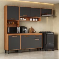 Cozinha Completa (4 Peças) Canela Cinamomo/Grafite - ITATIAIA