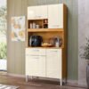 Kit Cozinha Malta 0,91 m  Cinamon Touch/Off White - DEMÓBILE