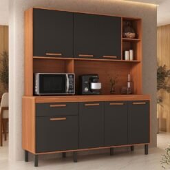 Kit Cozinha Dunas 1,80 m Cinamomo/Grafite - ITATIAIA
