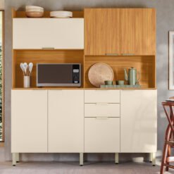 Kit Cozinha Pitaya 1,78 m Cinamon Touch/Off White - DEMÓBILE