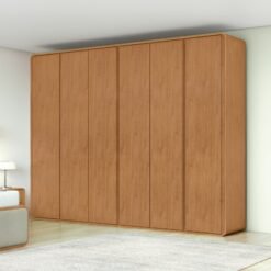Guarda-Roupa 6 Portas Loop 2,70 m Amêndoa Clean - LOPAS