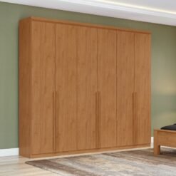 Guarda-Roupa 6 Portas Alonzo 2,30 m Amêndoa Clean - LOPAS