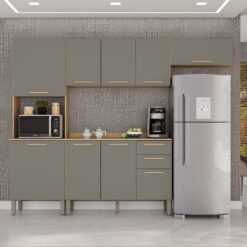 Cozinha Completa New Valência Jequitibá/Granizo - SALLÊTO