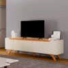 Rack até 75" Atenas 2.2 Off White/Naturale - MAVAULAR