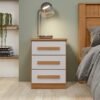 Mesa de Cabeceira Baião Amêndoa Clean/Off White - LOPAS
