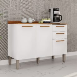 Balcão New Valência Branco/Cinamomo - SALLÊTO