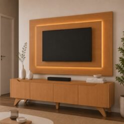 Painel até 58″ + Rack Atenas 1,80 m Naturale – MAVAULAR