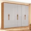 Guarda-Roupa 6 Portas Suavitá 2,70 m Amêndoa Clean/Off White - LOPAS