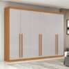 Guarda-Roupa 6 Portas Bertha Amêndoa Clean/Off White – LOPAS