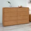 Cômoda 8 Gavetas Loop Amêndoa Clean - LOPAS