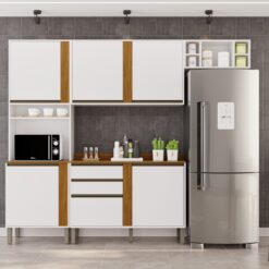Cozinha 4 Peças Pérola Branco/Cinamomo - SALLÊTO