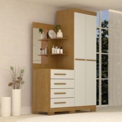 Guarda-Roupa 2 Portas Melissa 1,102 m Cinamomo/Off White - ACP MÓVEIS