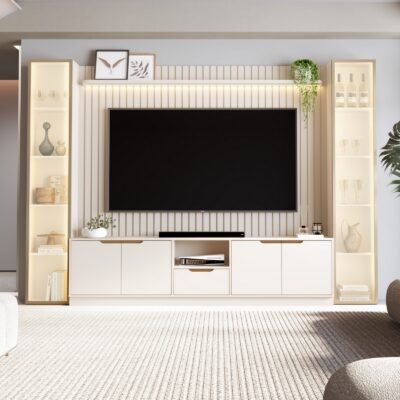 Home Tucumã Slim/Bancada 2.3 + Duas Torres Modular 2.2 Off White – JB BECHARA (ESPECIAL)