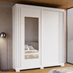 Guarda-Roupa 2 Portas Athena 1,80 m Branco – ACP MÓVEIS