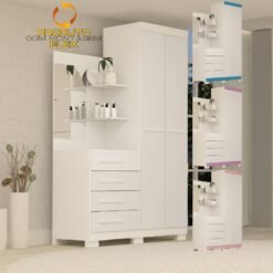 Guarda-Roupa 2 Portas Melissa 1,102 m Branco/Azul/Lilás/Rosa Flex - ACP MÓVEIS