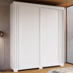 Guarda-Roupa 2 Portas Athena 1,80 m (S/Espelho) Branco – ACP MÓVEIS