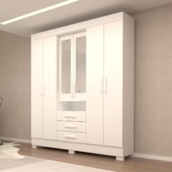 Guarda-Roupa 6 Portas Capelinha Débora 1,788 m Branco - ACP MÓVEIS