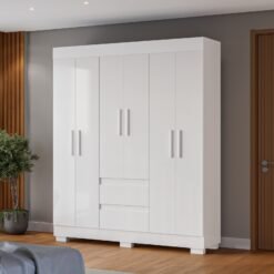 Guarda-Roupa 6 Portas Maya 1,491 m Branco - ACP MÓVEIS