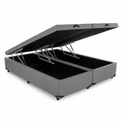 Base Box Queen Baú Corino Cinza – BIOSTAR