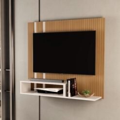 Painel até 32" Pompéia Ripado/Off White - SAL MOVELARIA