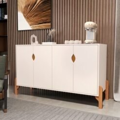 Buffet 4 Portas Titan Off White/Cedro - SAL MOVELARIA