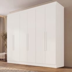 Guarda-Roupa 6 Portas Roma 1,77 m Branco - SALLÊTO