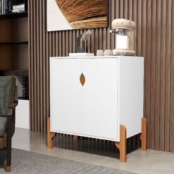 Buffet 2 Portas Perseu Branco/Cedro - SAL MOVELARIA