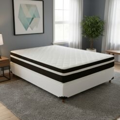 Colchão Casal Bio Classic D28 + Base Box Simples Corino Branco – BIOSTAR/BIOFLEX