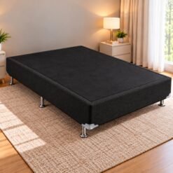 Base Box Casal Simples Linhão Preto – ALTO NÍVEL CAMAS E COLCHÕES