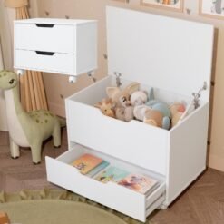 Baú para Brinquedos Mik Branco - SAL MOVELARIA